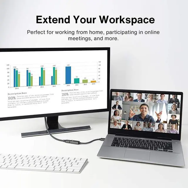 Alt view image 6 of 6 - Active DisplayPort to HDMI Adapter 4K@60Hz Uni-Directional DP 1.2 to HDMI 2.0 Male to Female Active DP to HDMI Adapter 4K 60Hz Compatible for Desktop Tablets AMD NVIDIA Monitor Projector