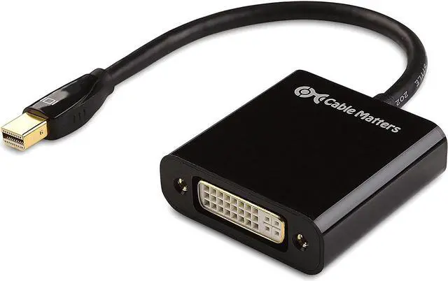 Main image of Mini DisplayPort to DVI Adapter (Mini DP to DVI) in Black - Thunderbolt and Thunderbolt 2 Port Compatible
