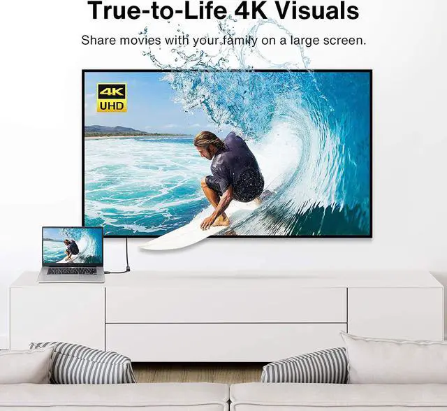 Alt view image 2 of 6 - Active DisplayPort to HDMI Adapter 4K@60Hz Uni-Directional DP 1.2 to HDMI 2.0 Male to Female Active DP to HDMI Adapter 4K 60Hz Compatible for Desktop Tablets AMD NVIDIA Monitor Projector