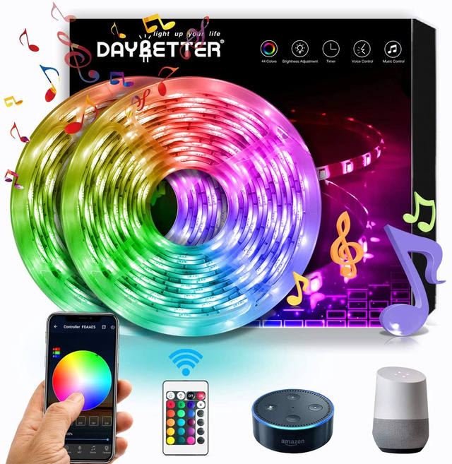 SUPERNIGHT 300 LED Color Changing Strip Lights – 5050 WS2812, Waterproof IP65, RGB Dimmable, 12V – Remote Controlled