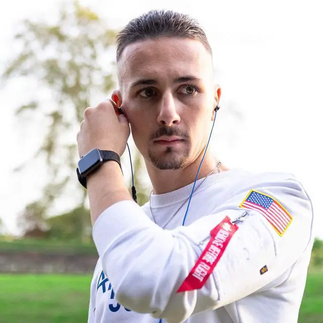 Alt view image 6 of 7 - LUDOS Clamor Wired Earbuds in-Ear Headphones, 5 Years Warranty, Earphones with Microphone, Noise Isolating Ear Buds, Memory Foam for iPhone, Samsung, School Students, Kids, Women, Small Ears - Blue