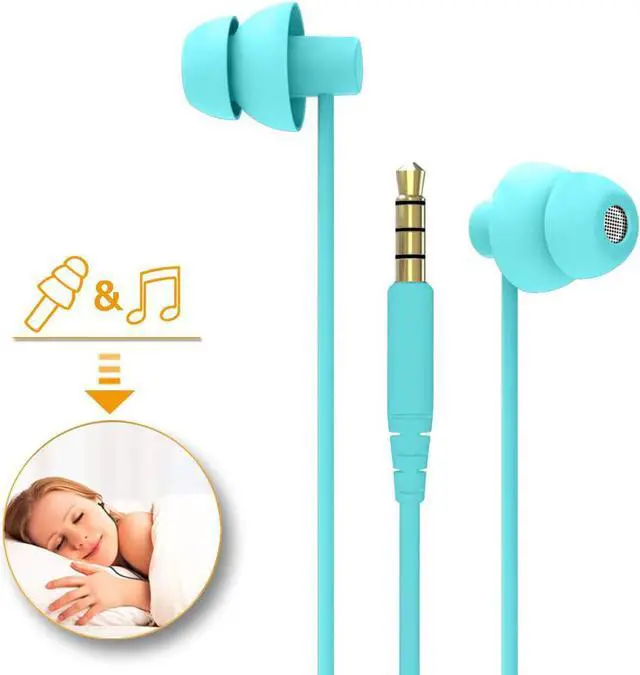 Alt view image 2 of 5 - MAXROCK Sleep Earplugs - Noise Isolating Ear Plugs Sleep Earbuds Headphones with Unique Total Soft Silicone Perfect for Insomnia Side Sleeper Snoring Air Travel Meditation & Relaxation (acid blue)