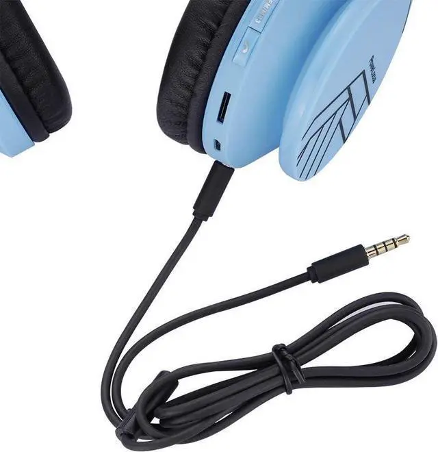 Alt view image 6 of 7 - PowerLocus Bluetooth Headphones for Kids, Wireless Foldable Headphones Over Ear, Headphone with Microphone, 85DB Volume Limit, Wireless and Wired Headset with Micro SD, FM for Cellphones, Tablets, PC