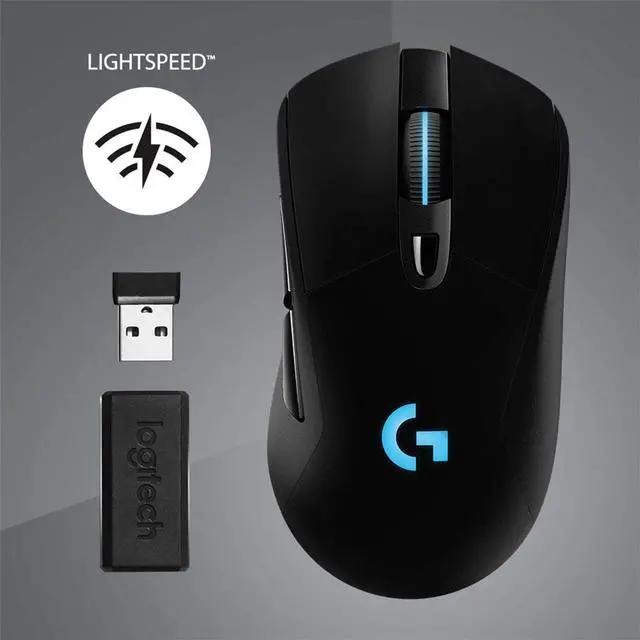 Alt view image 7 of 7 - G703 Lightspeed Wireless Gaming Mouse W/Hero 25K Sensor, PowerPlay Compatible, Lightsync RGB, Lightweight 95G+10G Optional, 100-25, 600 DPI, Rubber Side Grips - Black