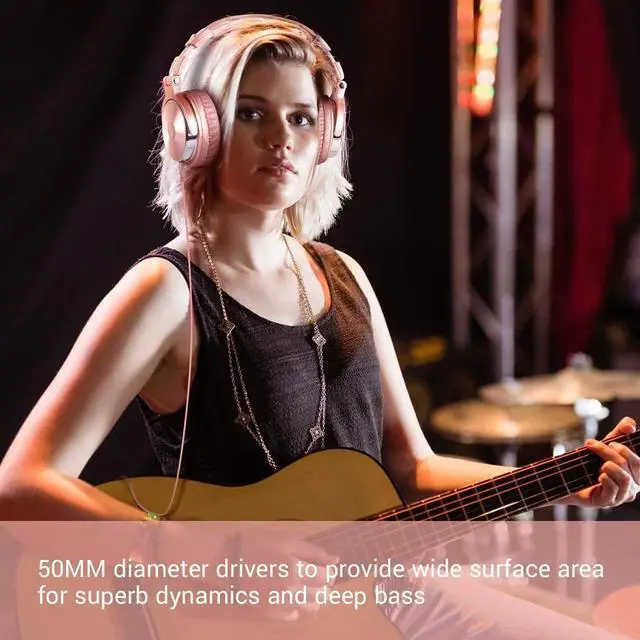 Alt view image 5 of 7 - OneOdio Pro-10 Over Ear Wired Headphones for School Studio Monitor & Mixing DJ Stereo Headsets with 50mm Neodymium Drivers, 3.5mm/6.35mm Jack for AMP Computer Recording Phone Piano Guitar Laptop