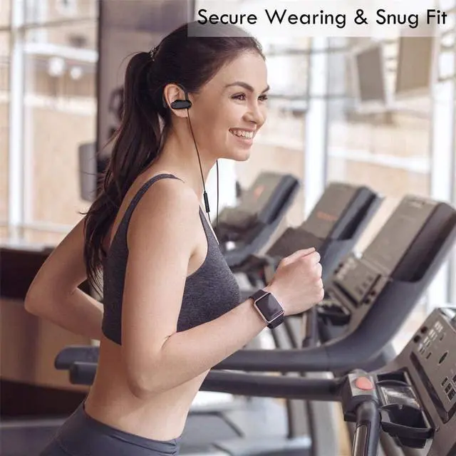 Alt view image 5 of 6 - Sport Headphones with Microphone Running Earbuds with Wrap-Around Ear Hooks Ideal for for Workout Gym Exercise Wired Earphones with 3.5mm Plug Compatible with Smartphone Tablet PC CGS-W3