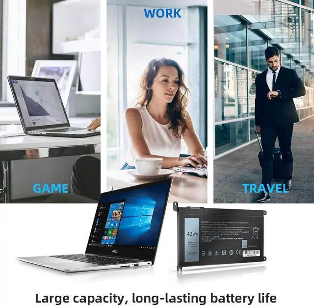 Alt view image 6 of 6 - WDXOR 42Wh Laptop Battery Replace for Dell Inspiron 17 5765 5767 5770 15 5565 5567 5568 5578 7560 7570 7579 7569 13 5368 5378 7368 7378 Series Notebook FC92N 3CRH3 T2JX4