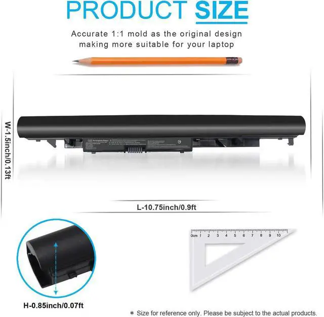 Alt view image 2 of 7 - JC04 JC03 919700-850 919701-850 919681-421 HSTNN-LB7V HSTNN-LB7W HSTNN-DB8E Battery for HP 15-bs0xx 17-bs0xx 15-bs1xx 15-bs015dx 15-bs013dx 15-bs192od 17-bs011dx 15-bs 17-bs 15-bw 17z-ak000 Series