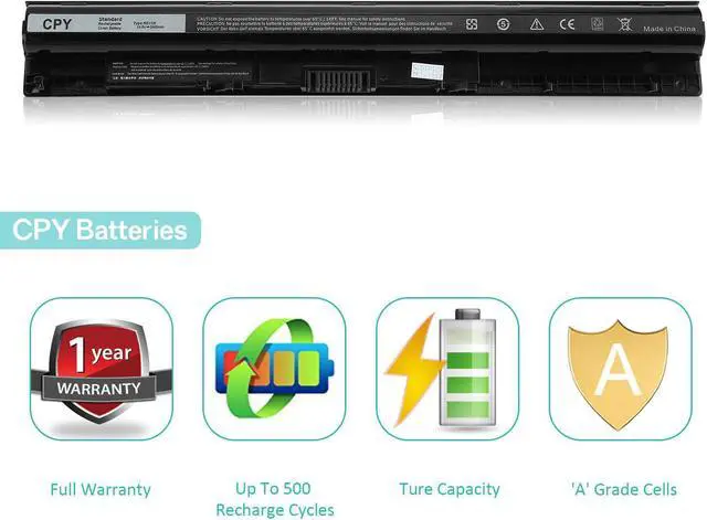 Alt view image 2 of 7 - CPY Laptop Battery M5Y1K (14.8V 40wh 2600mah) for Dell Inspiron 3451 3551 3567 5551 5555 5558 5559 5758 5759 Vostro 3458 3459 3468 3558 Inspiron 14 15 3000 Series