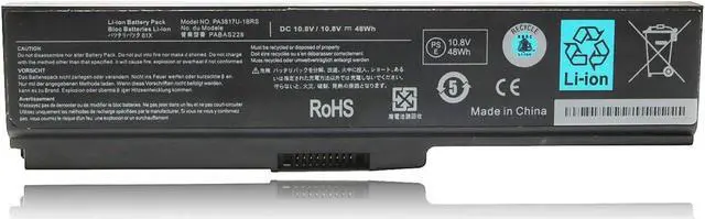 Alt view image 6 of 7 - PA3817U-1BRS Laptop Battery Replacement for Toshiba Satellite A655 A660 C650 C655 C655D C675 C675D L645 L645D L655 L655D L675 L675D L745 L750D L755 L755D M640 M645 P745 P755 PABA228 Notebook Battery