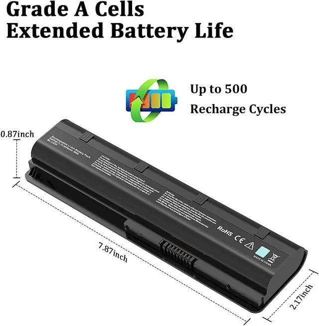 Alt view image 5 of 7 - TAUPO Replacement Laptop Battery 593553-001, Compatible with HP MU06, HP MCompaq Presario CQ32 CQ42 CQ43, HP Pavilion dm4 g4 g6 g7 DV3-4000 DV5-2000 DV6-3000 DV7-6000, COMPAQ 435 436