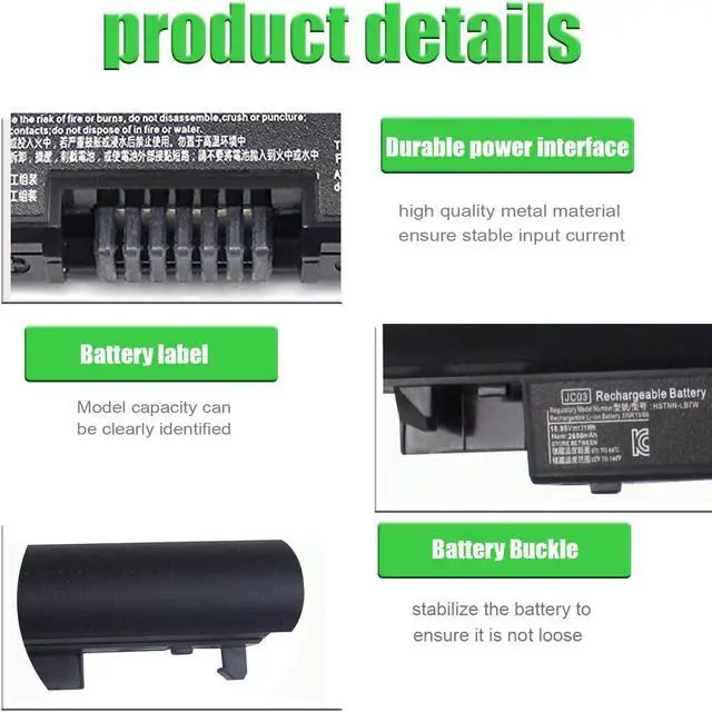 Alt view image 3 of 6 - 10.95V JC03 New Laptop Battery Replacement for HP 15-bs 15-bw 17-bs Series 919701-850 919700-850 919681-421 HSTNN-LB7W HSTNN-DB8E TPN-C129 TPN-C130 TPN-W129
