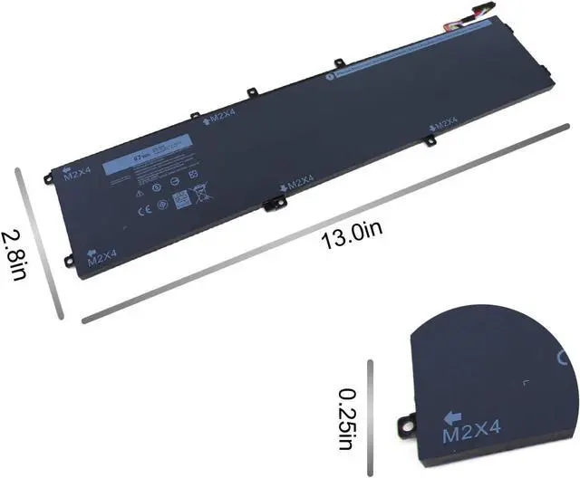 Alt view image 2 of 7 - 97WH 6GTPY Laptop Battery for Dell XPS 15 9550 9560 9570 Precision 5520 5530 5510 M5520 Workstation Series Notebook 5XJ28 5D91C - 12 Month Warranty