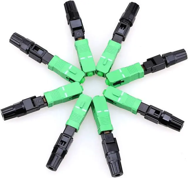 Alt view image 2 of 7 - 100pcs Ftth Embedded Quick Assembly Connector SC-APC Covered Wire Fiber Optic Connector,APC Special Broadcasting CATV