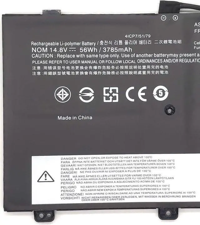 Alt view image 2 of 5 - BGZY 00HW000 00HW001 Replacement Laptop Battery Compatible with Lenovo ThinkPad S3 Yoga 14 Series Notebook 20DM 20DN SB10F46438 4ICP7/52/76 (56Wh 15.2V)