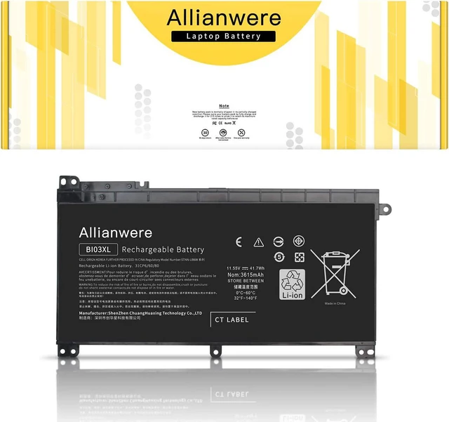 Main image of Allianwere BI03XL Laptop Battery Compatible with HP Stream 14-ax030wm 14-ax010nr HP Pavilion X360 13-U000 M3-U000 Series Ultrabook Notebook ON03XL 0N03XL HSTNN-UB6W TPN-W118 844203-850
