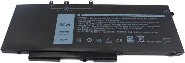 Alt view image 7 of 7 - GJKNX Laptop Battery Compatible with Dell Latitude 5480 5580 5280 5490 5491 5580 5590 5591 E5480 E5580 E5590 E5490 Precision 15 3520 3530 M3520 GD1JP 0GD1JP DY9NT 0DY9NT[7.6V 68Wh]