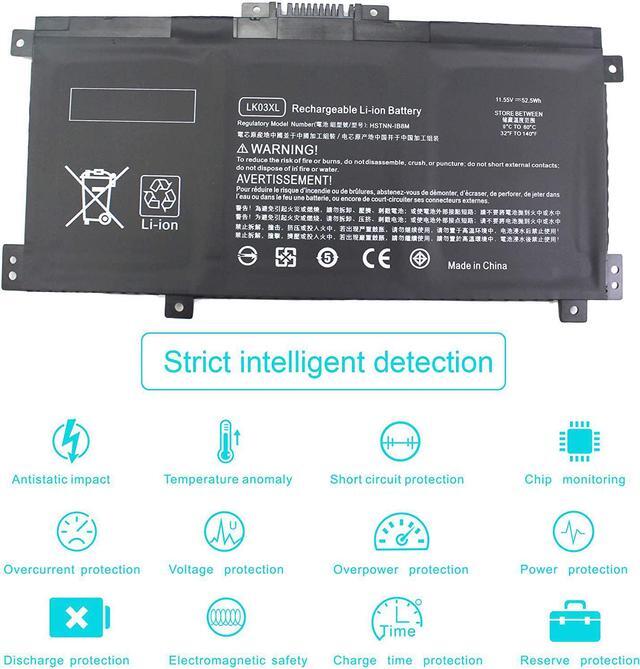 Alt view image 5 of 7 - LK03XL Battery for HP Envy X360 Convertible 15m-cn0xxx 15m-cp0xxx 15m-bp0xx 15m-bp1xx 15-bq2xx 15-cp0xxx 15-cn0xxx 15-cr0xxx 17-ae1xx 15T-CN 15M-cn0011dx 15m-cn0012dx 15m-bq021dx 15m-bp112dx l0928-855
