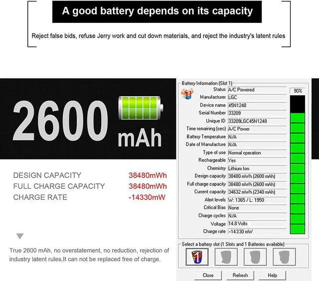 Alt view image 2 of 6 - Laptop G50 Battery Replacement for G50-80 G50-45 G50-70 Z40 Z50 Z70 G400S G405S G510S G500S G505S G510S S410P S510P Touch Z710 Eraser L12s4a02 L12l4a02.