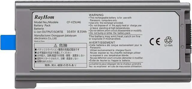 Alt view image 2 of 5 - RayHom CF-VZSU46S CF-VZSU46AU Laptop Battery - for Panasonic Toughbook CF-30 CF-31 CF-53 MK1 MK2 MK3 MK4 Series Notebook CF-VZSU46 CF-VZSU46R CF-VZSU71U CF-VZSU72U CF-VZSU1430U CF-VZSU46U