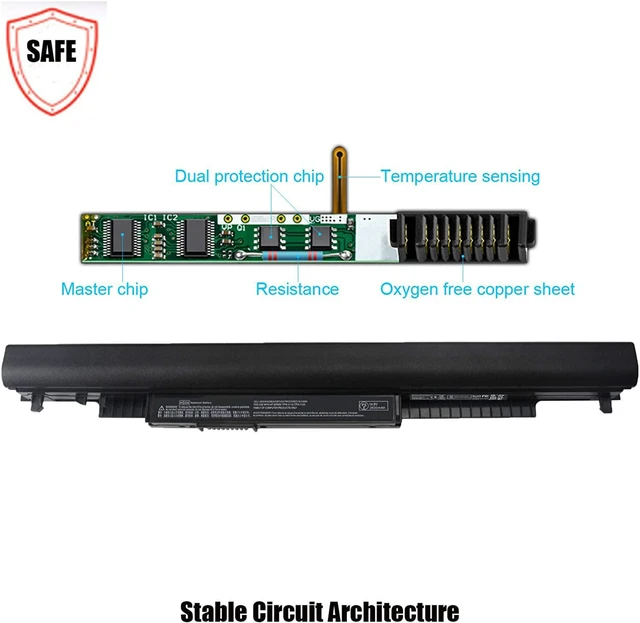 Alt view image 6 of 7 - Vinpera HS03 HS04 Laptop Battery Replacement for HP 807611-421 807612-421 807956-001 807957-001 807611-131 807612-831 HSTNN-LB6U HSTNN-LB6V, Pavilion 15-BA009DX 15-AC121DX 15-BA018WM, HP 240 G4