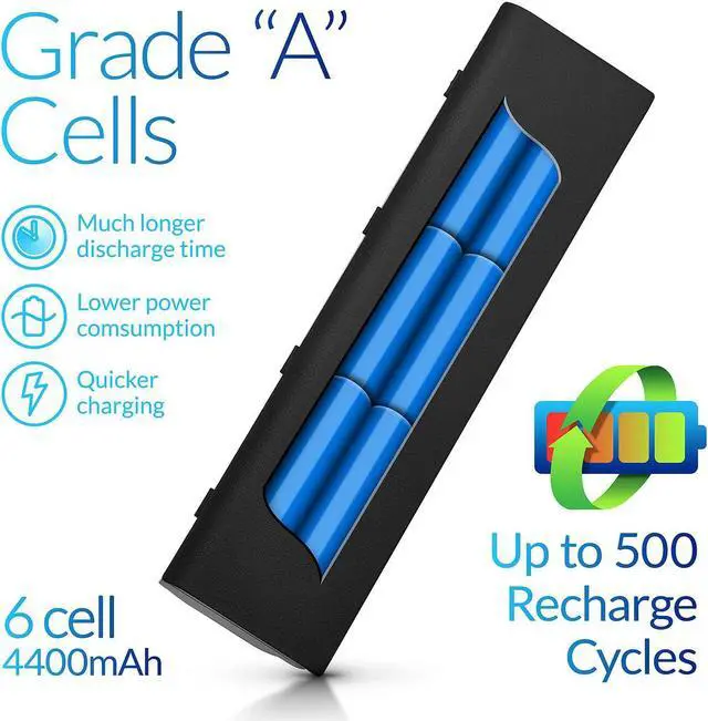 Alt view image 3 of 7 - NinjaBatt Battery for HP 699468-001 671731-001 M006 MO06 MO09 672412-001 M6-1105DX HSTNN-YB3N HSTNN-LB3N M6-1205DX HSTNN-UB3N M7-1015DX M009 TPN-W106 - High Performance [6 Cells/4400mAh/49Wh]