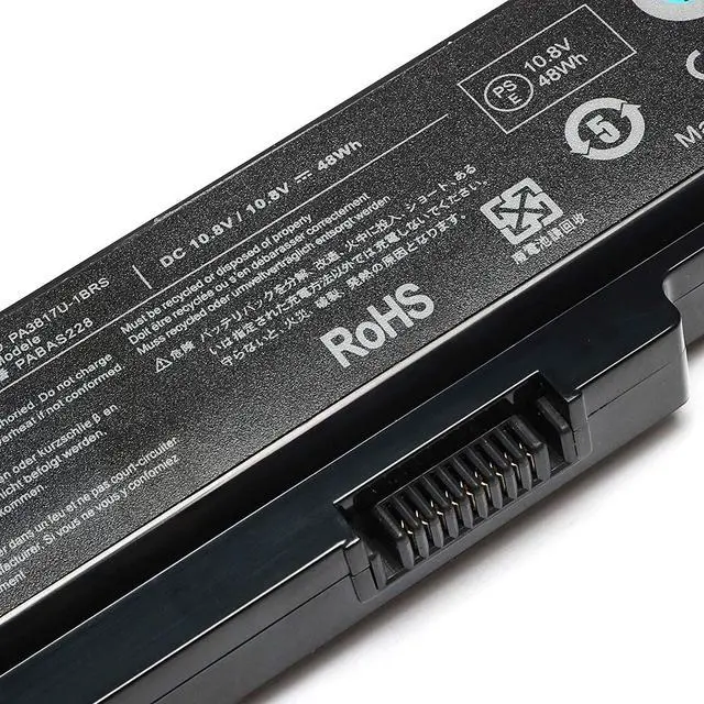 Alt view image 4 of 7 - PA3817U-1BRS Laptop Battery Replacement for Toshiba Satellite A655 A660 C650 C655 C655D C675 C675D L645 L645D L655 L655D L675 L675D L745 L750D L755 L755D M640 M645 P745 P755 PABA228 Notebook Battery