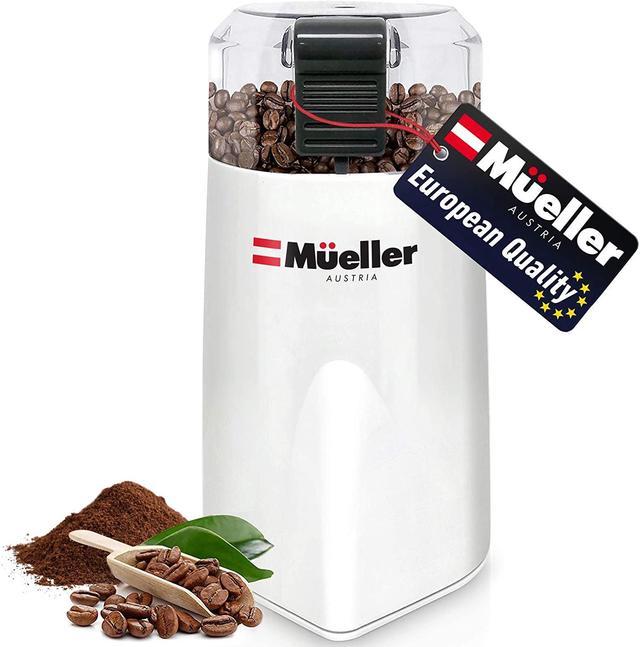  Mueller HyperGrind Precision Electric Spice/Coffee Grinder Mill  with Large Grinding Capacity and Powerful Motor also for Spices, Herbs,  Nuts, Grains, White: Home & Kitchen
