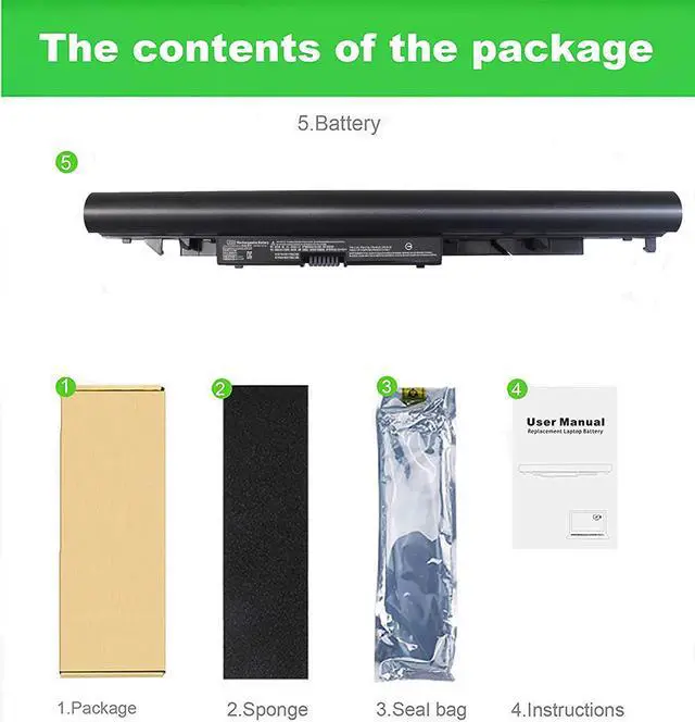 Alt view image 5 of 6 - 10.95V JC03 New Laptop Battery Replacement for HP 15-bs 15-bw 17-bs Series 919701-850 919700-850 919681-421 HSTNN-LB7W HSTNN-DB8E TPN-C129 TPN-C130 TPN-W129