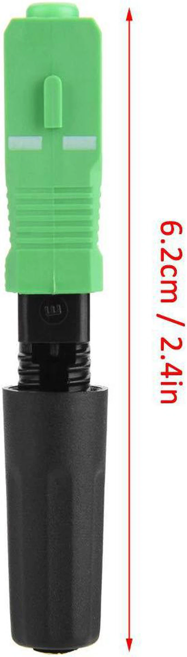 Alt view image 7 of 7 - 100Pcs SC AP C Optic Fiber Quick Fast Connector Embedded Straight Plug for Fiber Connector Applications