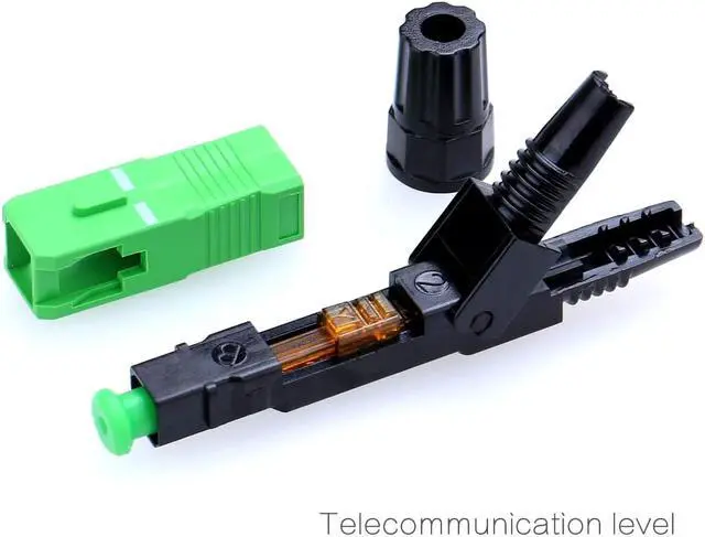 Alt view image 3 of 7 - 100pcs Ftth Embedded Quick Assembly Connector SC-APC Covered Wire Fiber Optic Connector,APC Special Broadcasting CATV