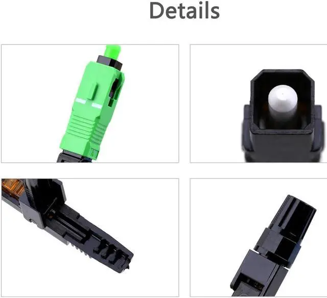 Alt view image 5 of 7 - 100pcs Ftth Embedded Quick Assembly Connector SC-APC Covered Wire Fiber Optic Connector,APC Special Broadcasting CATV