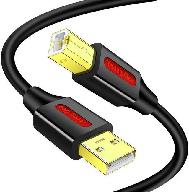 Main image of Printer Cable 20 FT,USB Printer Cable High Speed USB 2.0 A Male to Type B Male Scanner Cord Compatible with HP, Canon, Epson, Dell, Brother, Xerox, Samsung etc (20ft/6M)