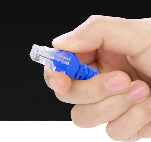 Alt view image 5 of 7 - PrimeCables Blue Cat6 550MHz UTP RJ45 Ethernet Bare Copper Network Patch Cable 100ft