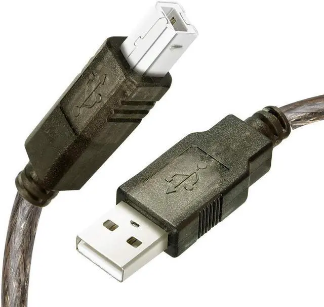 Alt view image 2 of 7 - Long Printer USB Cable USB Printer Cable 50 Feet USB 2.0 Type A Male to B Male Printer Scanner Cord, high-Speed Built-in chip Enhanced Signal Transmission for Printer/Scanner
