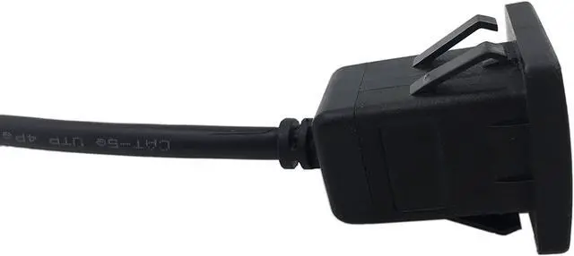 Alt view image 6 of 7 - CERRXIAN RJ45 Male to Female LAN Ethernet Network Cat 5e Panel Mount Cable (Black)(2m)