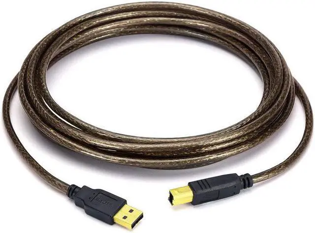 Alt view image 2 of 7 - Printer Cable, USB Printer Cable 20 Foot USB 2.0 A Male to B Male Printer Scanner Cable High Speed Shielded USB A to B Cable Compatible with HP, Brother, Lexmark, Epson, Xerox, Samsung etc