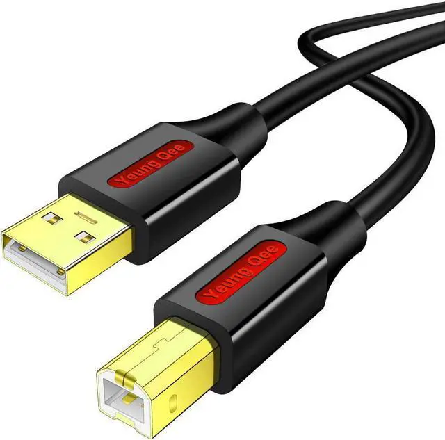 Alt view image 2 of 7 - Printer Cable 20 FT,USB Printer Cable High Speed USB 2.0 A Male to Type B Male Scanner Cord Compatible with HP, Canon, Epson, Dell, Brother, Xerox, Samsung etc (20ft/6M)