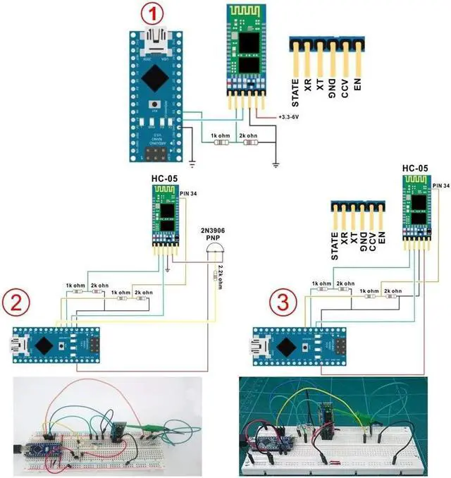 Alt view image 3 of 6 - HiLetgo HC-05 Wireless Bluetooth RF Transceiver Master Slave Integrated Bluetooth Module 6 Pin Wireless Serial Port Communication BT Module for Arduino