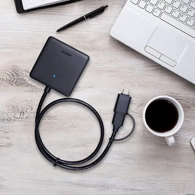 Alt view image 4 of 5 - Memory Card Reader BENFEI 4in1 USB USB-C to SD Micro SD MS CF Card Reader Adapter