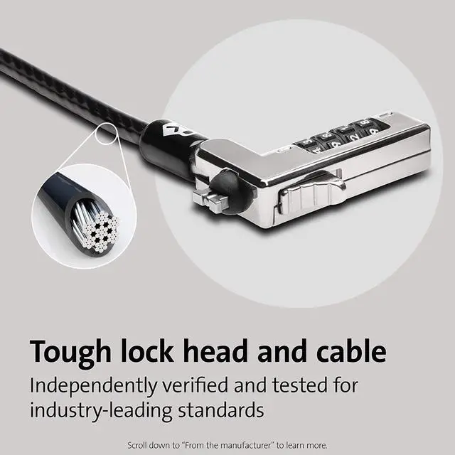 Alt view image 3 of 7 - Kensington Slim NanoSaver Combination Laptop Lock (Resettable) (K60603WW)