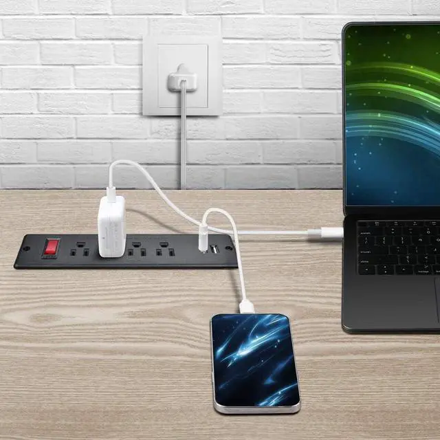 Alt view image 5 of 5 - USB Power Strip Recessed Power Socket Mountable Outlet Extender Multiple Protection 4 Outlet 2 USB Built in Conference Desk Workbench