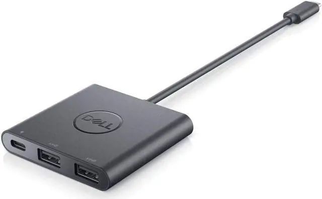 Alt view image 4 of 7 - Dell Adapter USB-C to Dual USB-A with Power Pass-Through