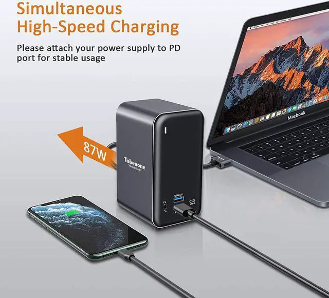 Alt view image 5 of 7 - USB C Docking Station Dual Monitor for MacBook Pro, 15 in 1 USB C Laptop Docking Station Dual Monitor HDMI for MacBook Pro Air with 2 4K HDMI Display, 6 USB A,USB C, SD&Micro SD,LAN, 87W PD 3.0