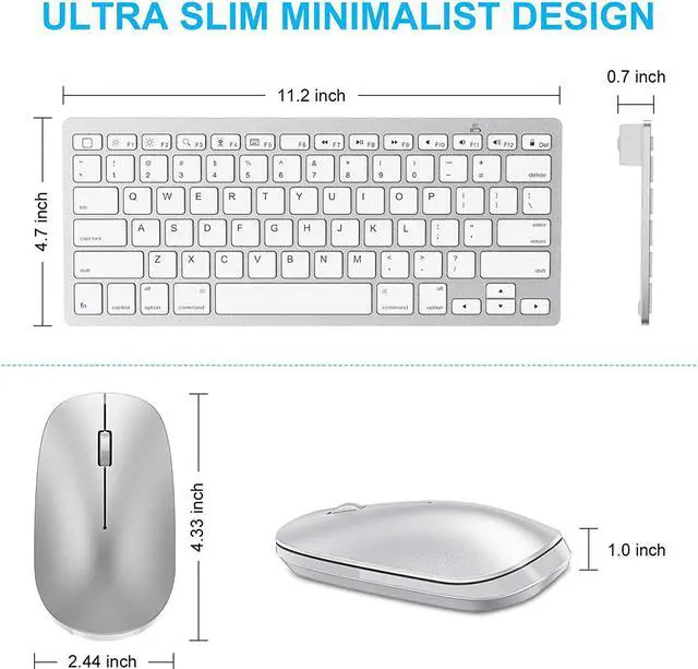 Alt view image 5 of 7 - SPARIN Wireless Bluetooth Keyboard and Mouse for iPad (A16) 11th 10th Gen