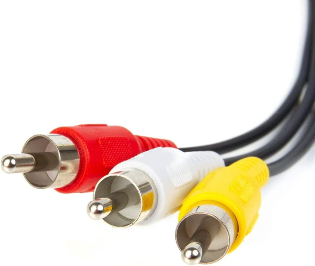 Alt view image 3 of 3 - 10FT RCA Audio/Video Composite Cable DVD/VCR/SAT Yellow/White/red connectors 3 Male to 3 Male