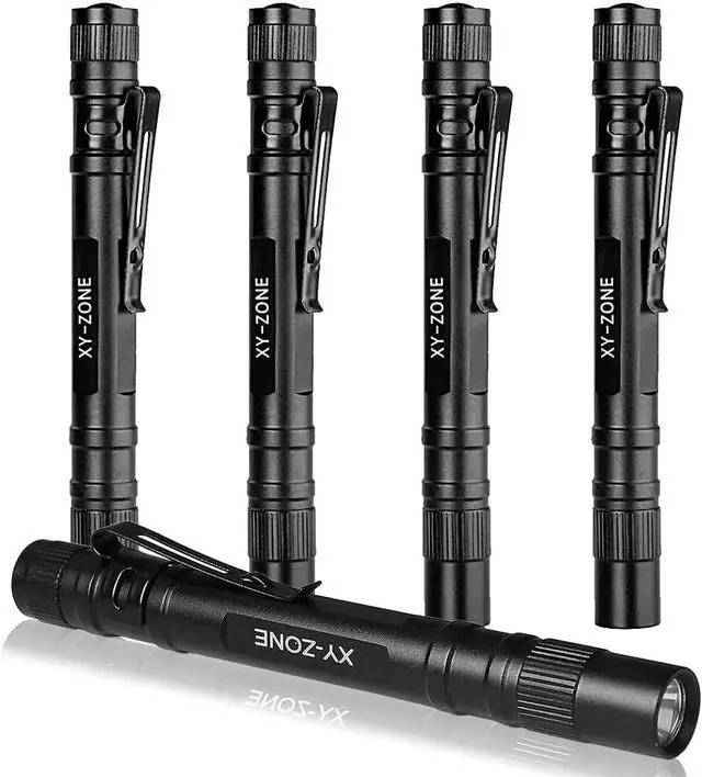 Main image of 5PCS Led Pen Flashlight 1000 Lumens Lamp Clip Mini Black 507 Pocket Penlight Flashlight Torch Powered by 2 AAA Battery(Battery Not Included)
