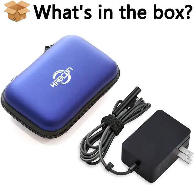 Alt view image 2 of 6 - Charger Compatible for Surface Go/Go 2/Go 3 Surface Pro 4 Core m3 Surface Pro 3 Core m3 Surface Pro 2017 Core m3 Tablet Surface Laptop Core m3 Power Supply Adapter 24W 15V 1.6A with Travel Bag