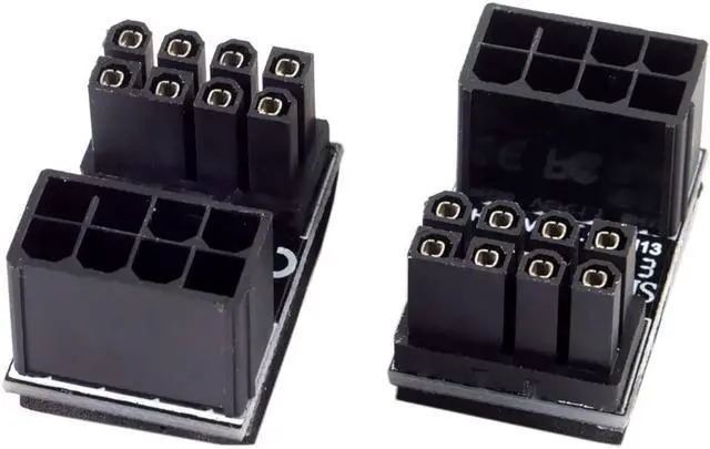 Main image of CY ATX 8Pin Female to 8pin Male 180 Degree Angled Adapter for Desktops Graphics Card