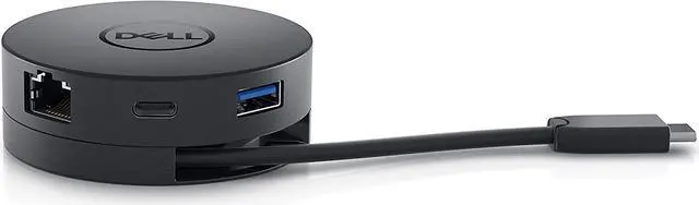 Alt view image 7 of 7 - Dell USB-C Mobile Adapter (DA300), Black, DELL-DA300